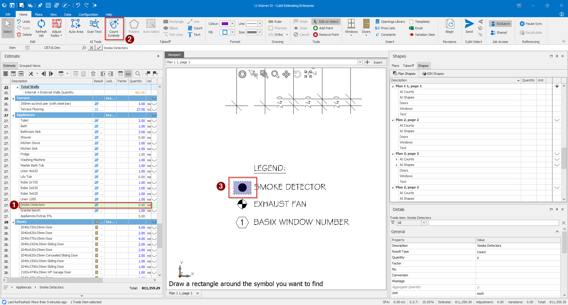 Selecting a reference symbol
