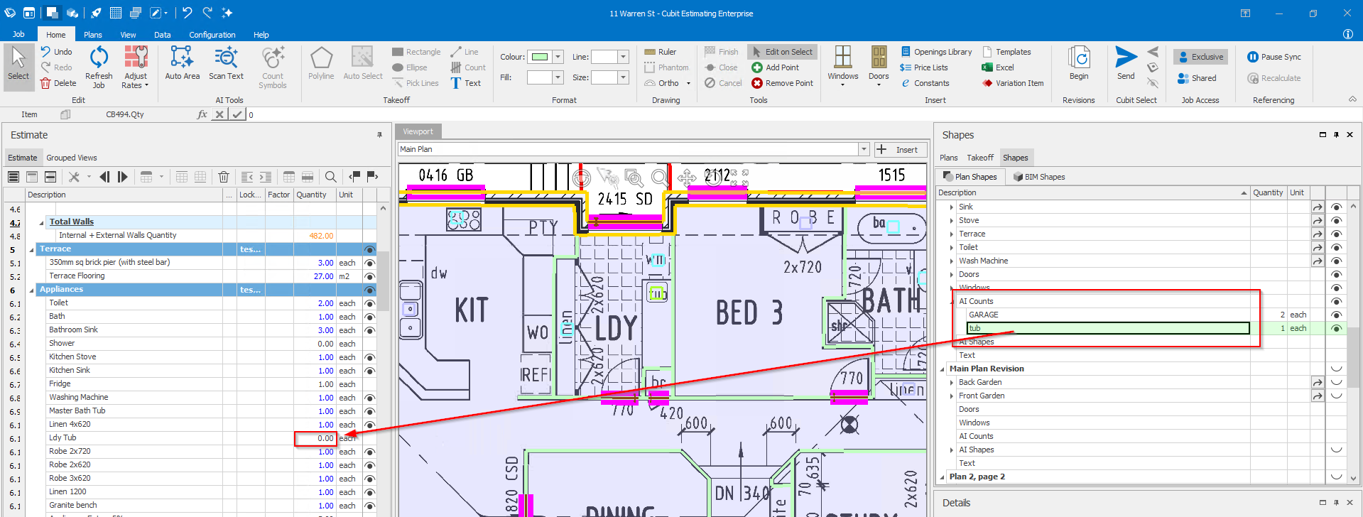Applying Count Shape to Estimate